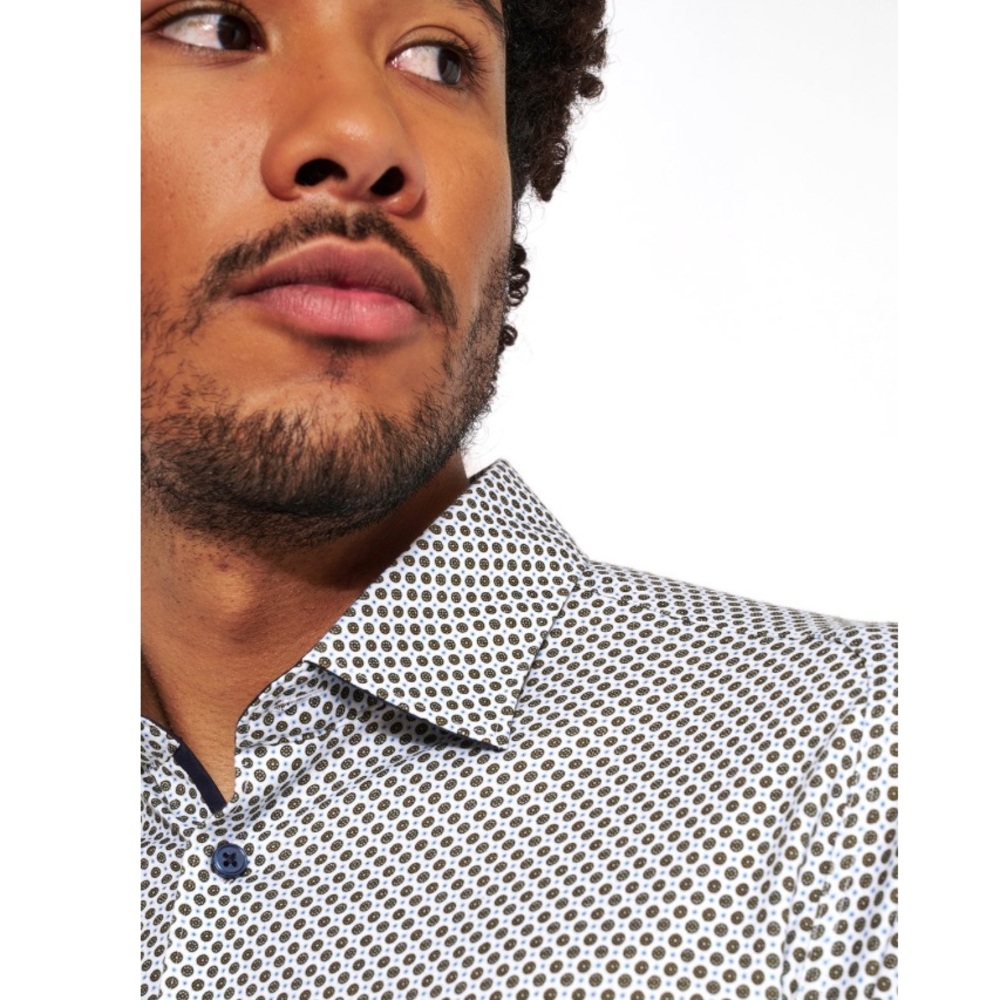 DESOTO Casual Kent Monochrome Geometric Shirt - Picture 3 of 11
